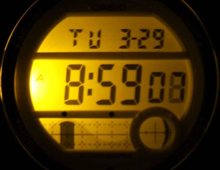 Casio Casio Collection LWS-1100H-2A,  япония женские часы на браслете пластик боковой вид