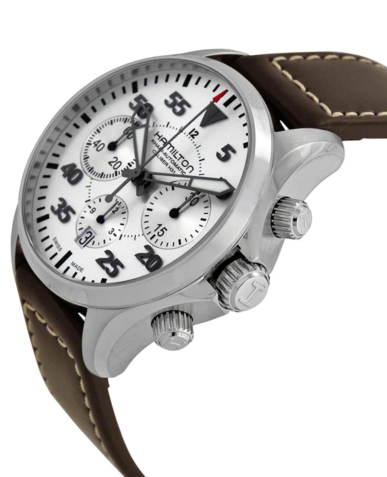 Hamilton Hamilton Khaki Aviation Pilot Pioneer Auto Chrono H64666555 , наручные мужские часы фото под углом