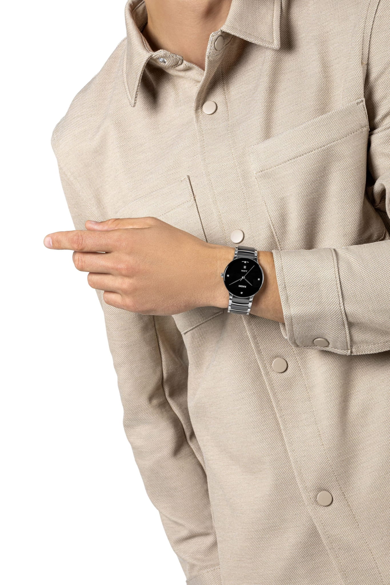 Rado Rado Centrix Diamonds R30021712 мужские часы черный циферблат на запястье