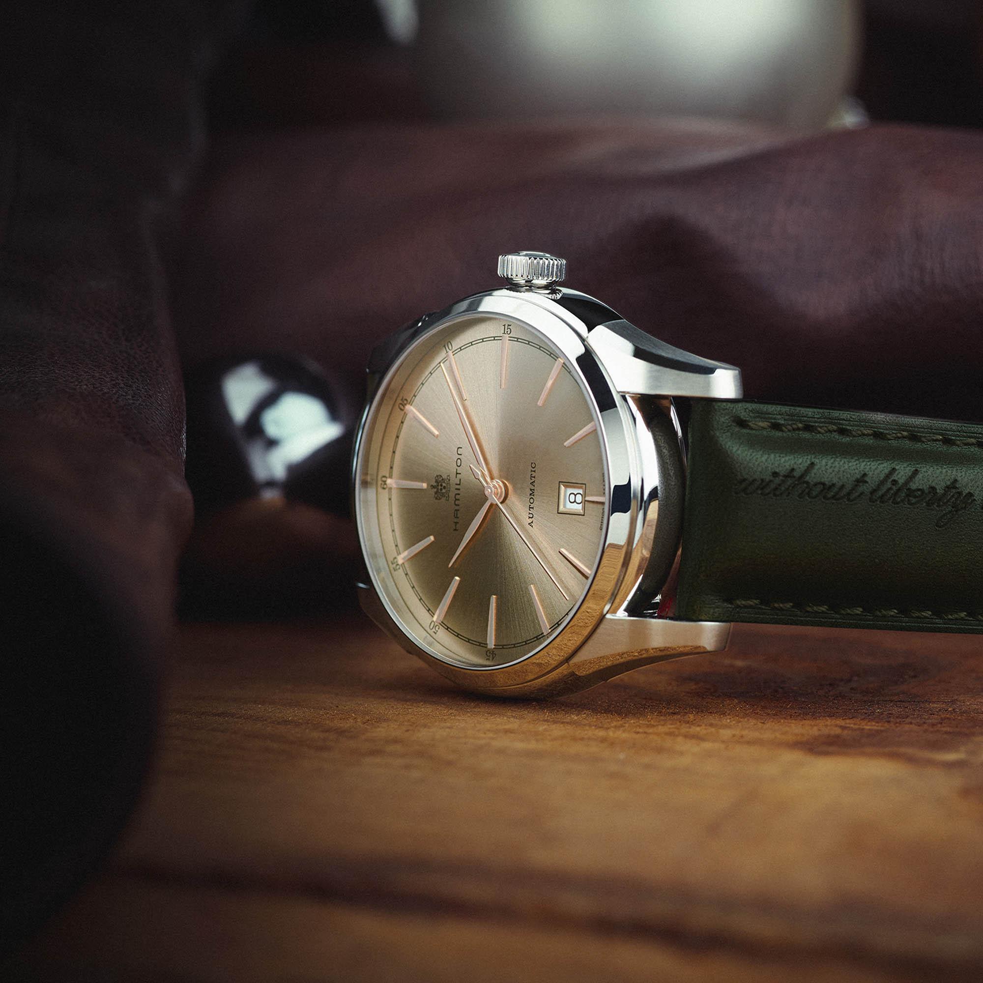 Hamilton Hamilton American Classic Spirit of Liberty Auto H42415801 механические мужские часы часы крупный план серебристый циферблата