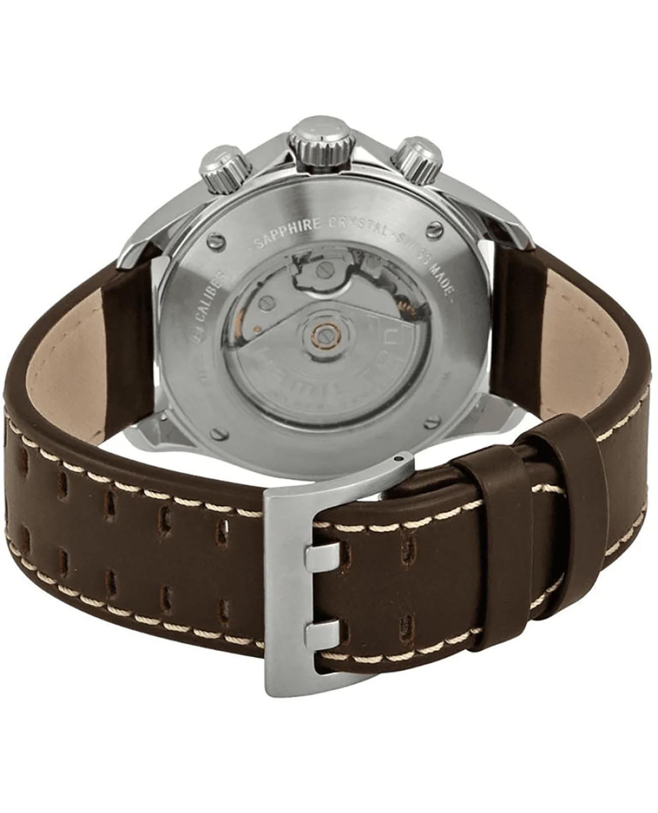 Hamilton Hamilton Khaki Aviation Pilot Pioneer Auto Chrono H64666555, khaki aviation швейцария мужские часы на браслете кожаный боковой вид