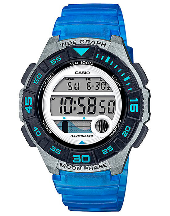 Casio Casio Collection LWS-1100H-2A  LWS-1100H-2AVEF кварцевые женские часы серый циферблат, браслет пластик — вид спереди