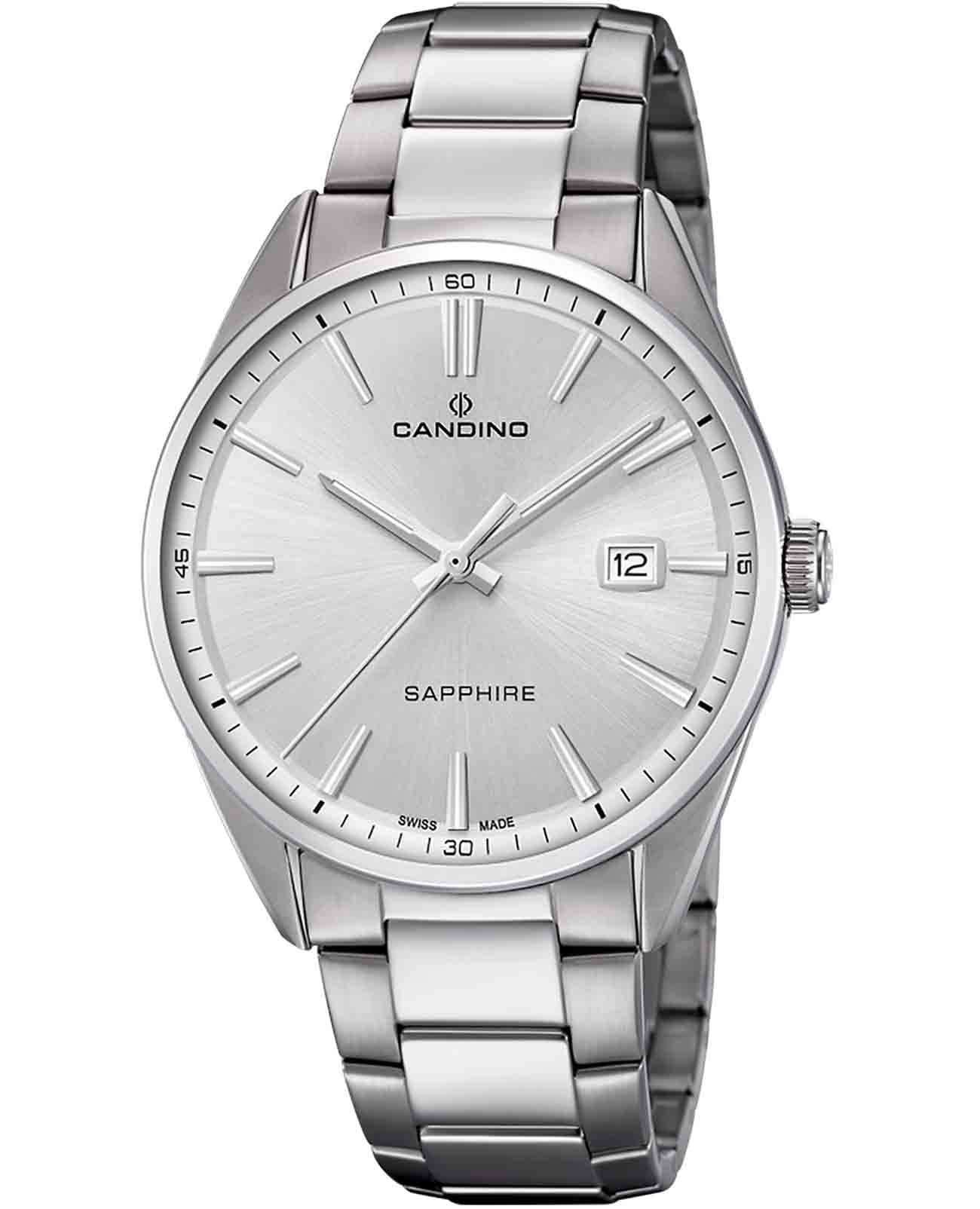 Candino Candino Sportive C4621/A  C4621/A кварцевые мужские часы серебристый циферблат, браслет нержавеющая сталь — вид спереди