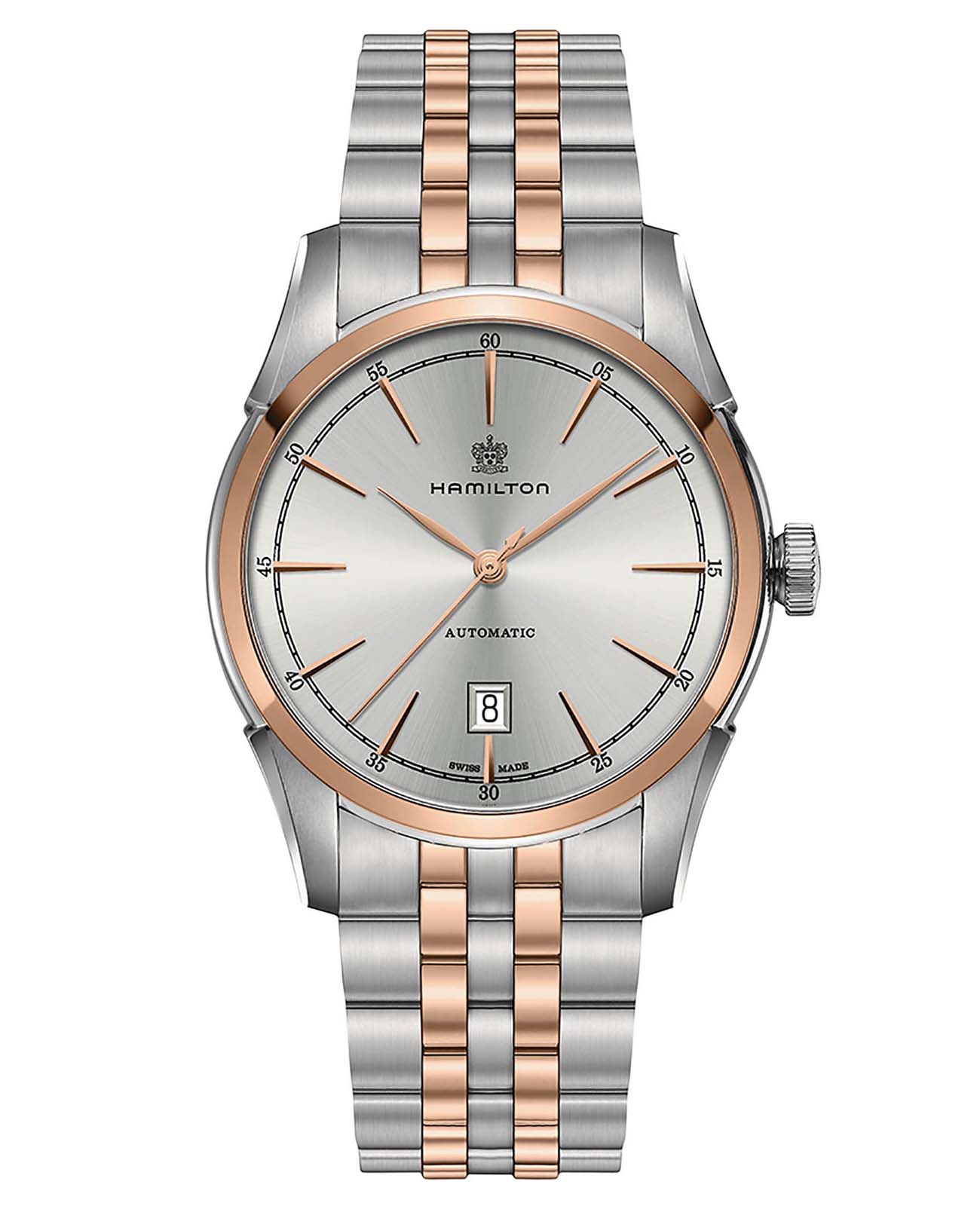 Hamilton Hamilton American Classic Spirit of Liberty Auto H42425151  H42425151 механические мужские часы серебристый циферблат, браслет нержавеющая сталь — вид спереди