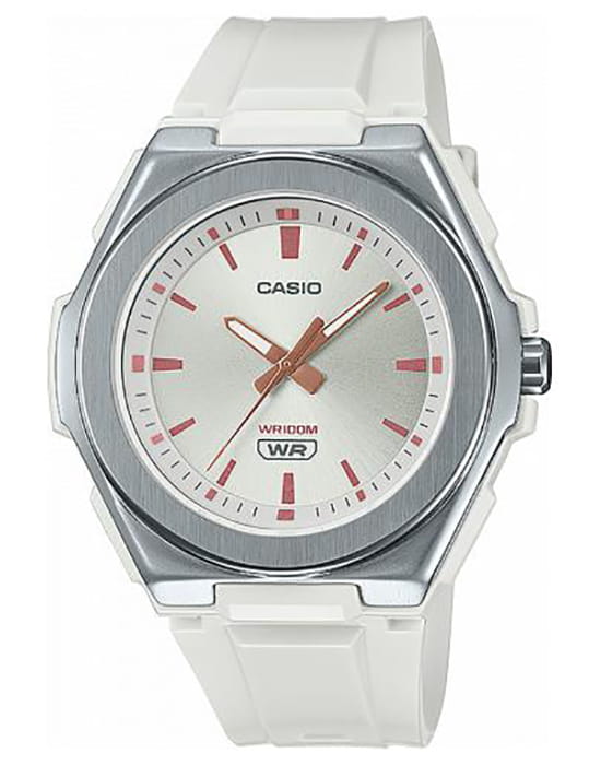 Casio Casio CollectionLWA-300H-7E  LWA-300H-7EVEF кварцевые женские часы серебристый циферблат, браслет полимер — вид спереди