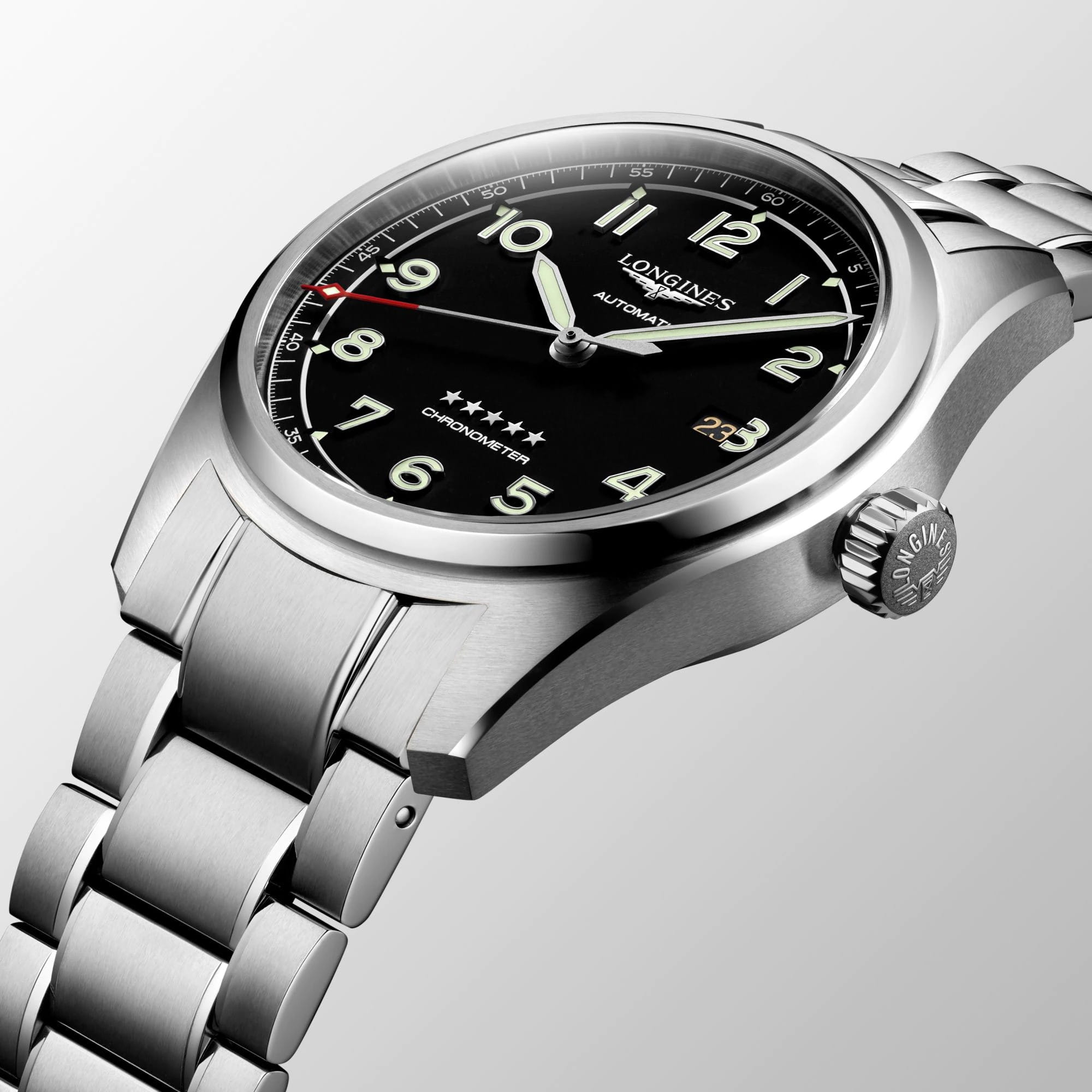 Longines Longines Spirit Prestige Edition L3.811.4.53.9 мужские часы черный циферблат на запястье