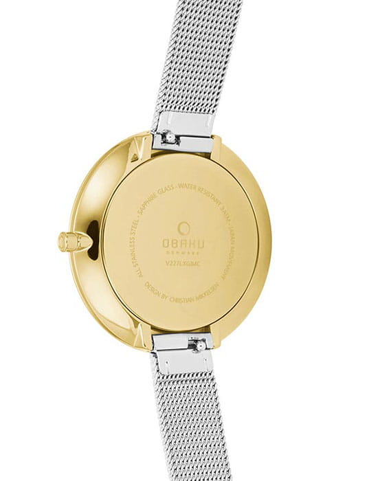 Obaku Obaku V227LXGIMC,  дания женские часы на браслете нержавеющая сталь боковой вид