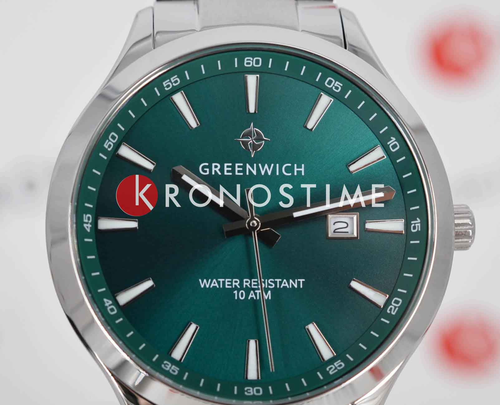 Greenwich Greenwich Helm GW 041.10.37 мужские часы зеленый циферблат на запястье