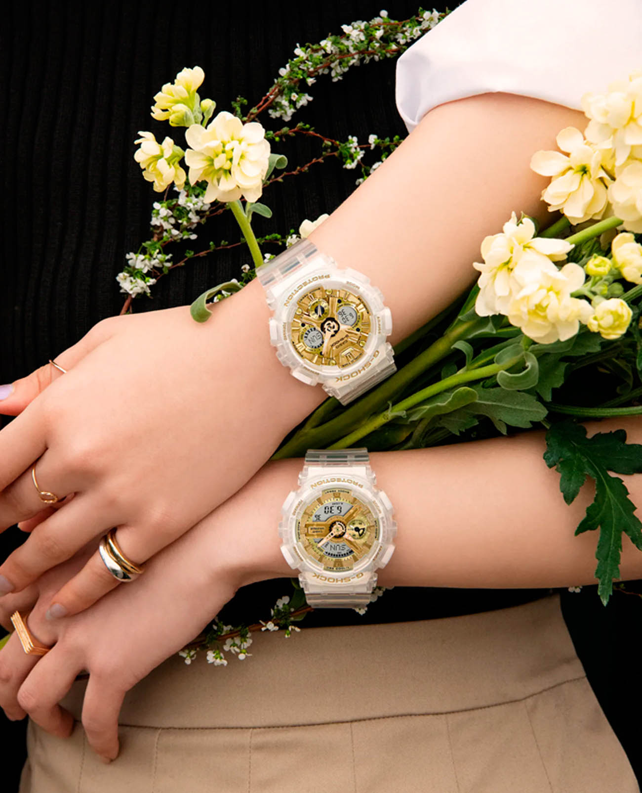 Casio GMA-S120SG-7AER женские часы застежка крупным планом