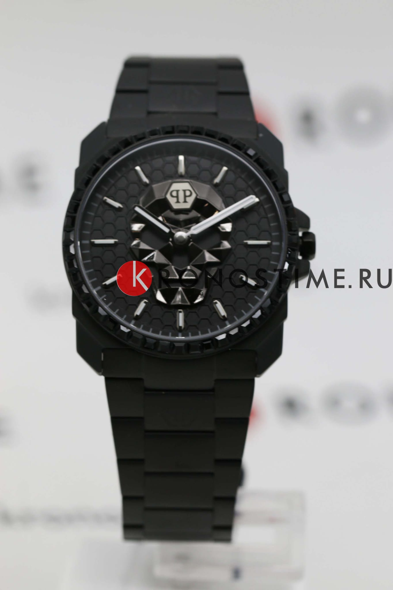 Philipp Plein Philipp Plein The Skull King PWLAA0922 кварцевые мужские часы часы крупный план черный циферблата