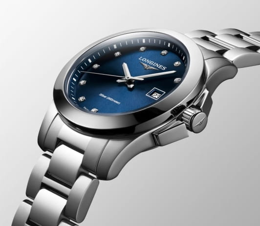 Оригинальные часы Longines Longines Conquest L3.376.4.97.6 кварцевые калибр механизма l152 общий вид