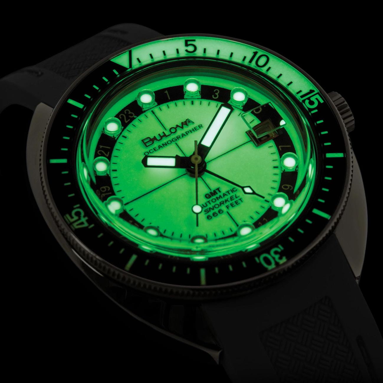 Оригинальные часы Bulova Bulova Oceanographer 98B407 механические калибр механизма  общий вид