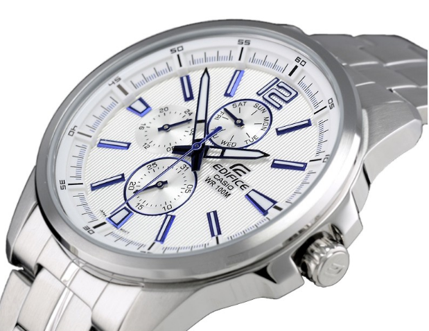 Casio Casio Edifice EF-343D-7A EF, наручные мужские часы фото под углом