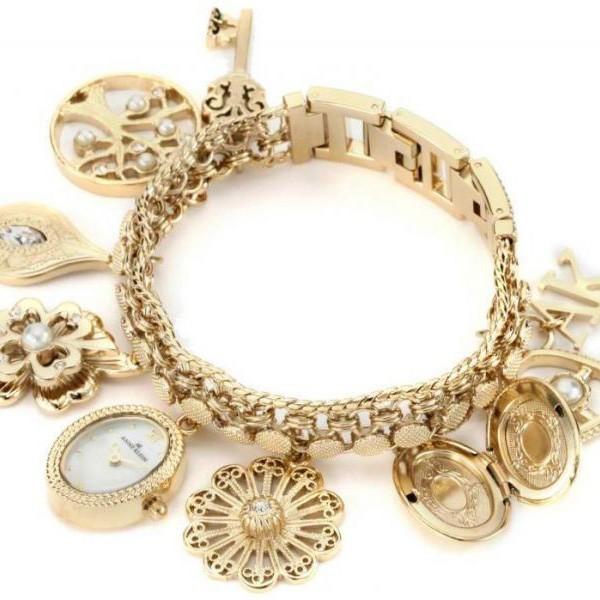 Anne Klein Anne Klein Classic  8096CHRM  8096CHRM кварцевые женские часы розовый циферблат, браслет  — вид спереди