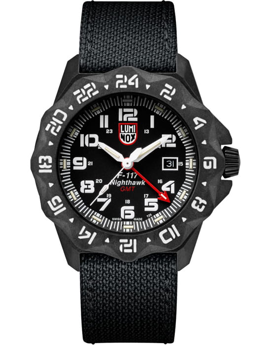 Luminox Luminox XA.6441 F-117 NIGHTHAWK™ 6440 SERIES  XA.6441 кварцевые мужские часы черный циферблат, браслет тканевый — вид спереди