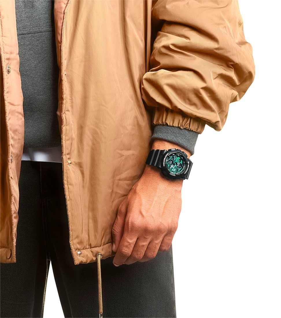 Casio Casio G-Shock GA-140MG-1A, g-shock япония мужские часы на браслете пластик боковой вид