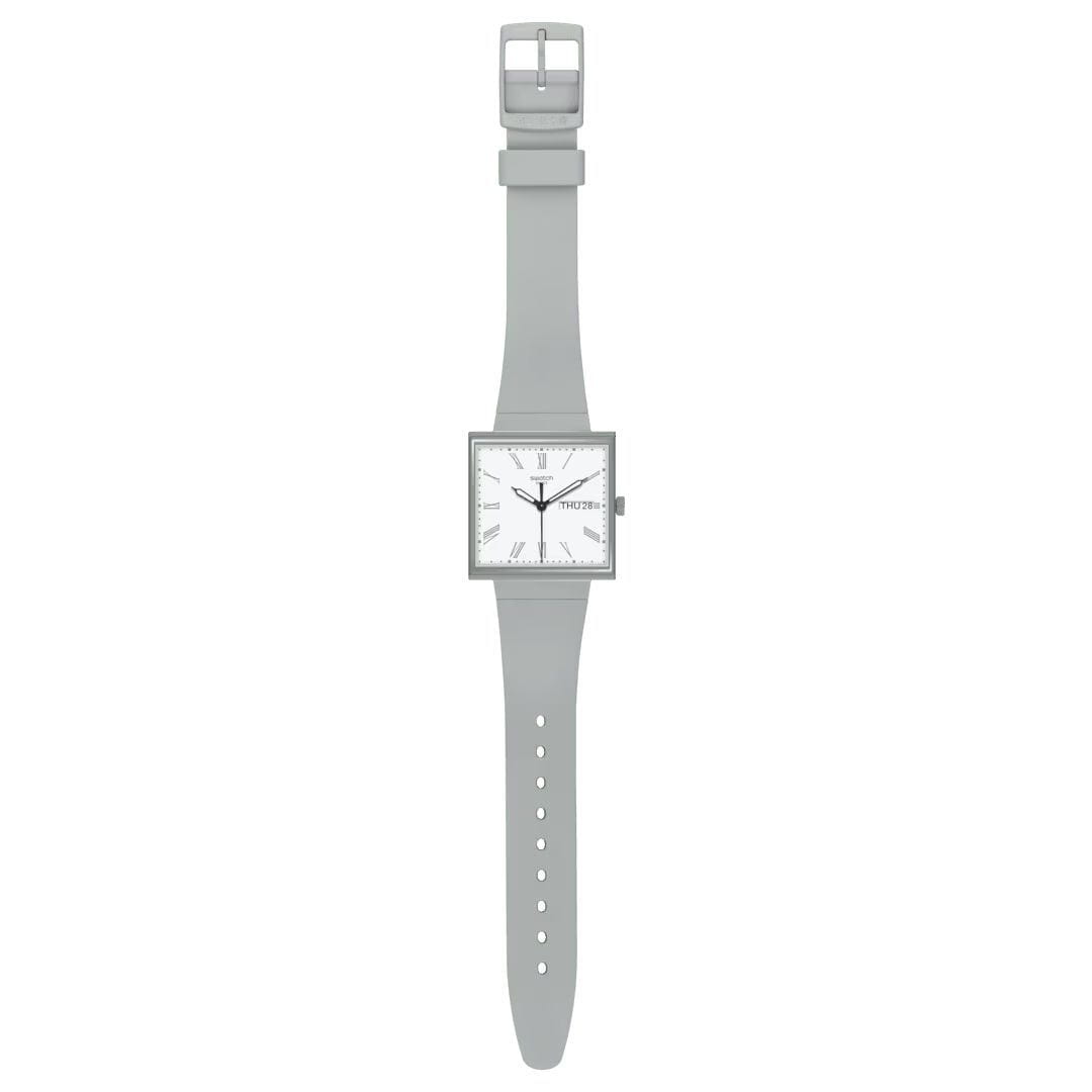 Swatch Swatch Square Bioceramic Standard SO34M700, bioceramic швейцария женские часы на браслете биоматериал боковой вид