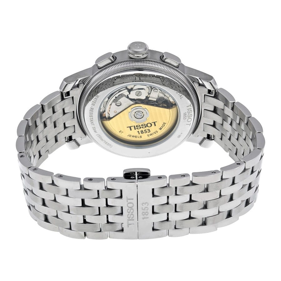 Tissot Tissot Bridgeport Automatic Valjoux T097.427.11.033.00 механические мужские часы часы крупный план белый циферблата