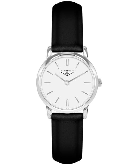 33 Element 33 Element 331411  331411 кварцевые женские часы белый циферблат, браслет кожаный — вид спереди