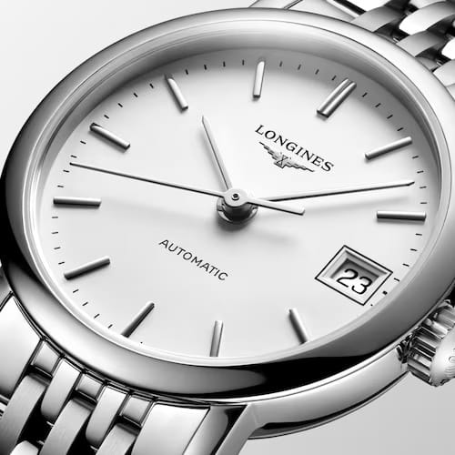 Longines Longines Elegance Elegant Collection 25.50 mm L4.309.4.19.6 женские часы белый циферблат на запястье