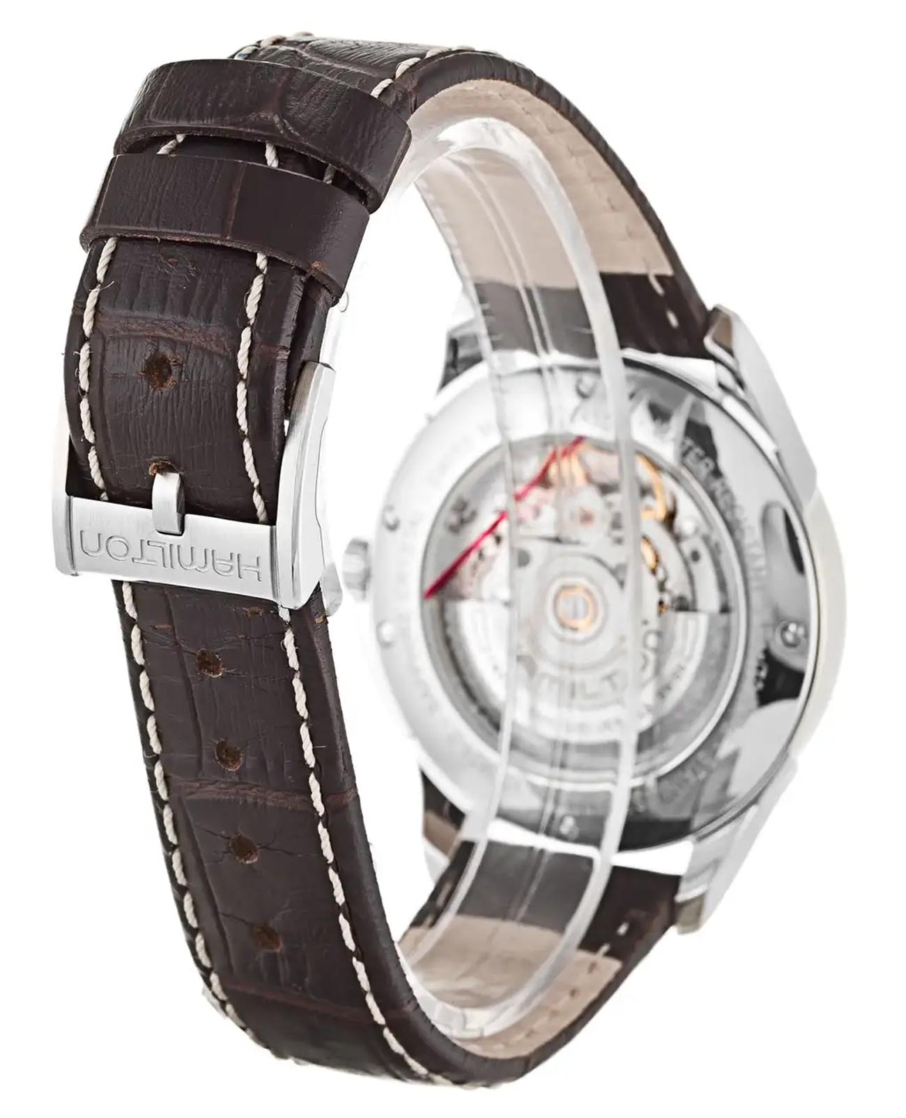 Hamilton Hamilton Jazzmaster Viewmatic Auto H32455557, jazzmaster швейцария мужские часы на браслете кожаный боковой вид