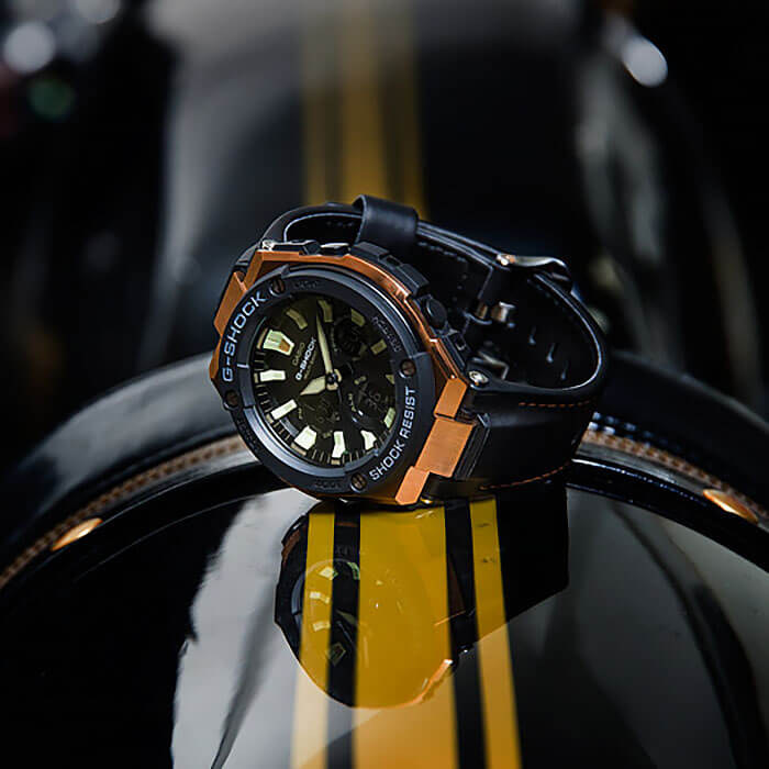 Casio Casio G-Shock GST-W120L-1A GST G-Steel, наручные мужские часы фото под углом