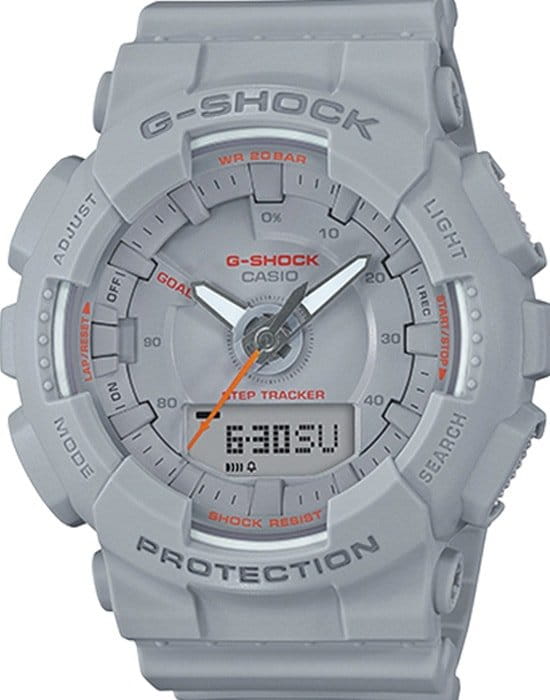 Casio Casio G-Shock GMA-S130VC-8A  GMA-S130VC-8A электронные женские часы серый циферблат, браслет пластик — вид спереди