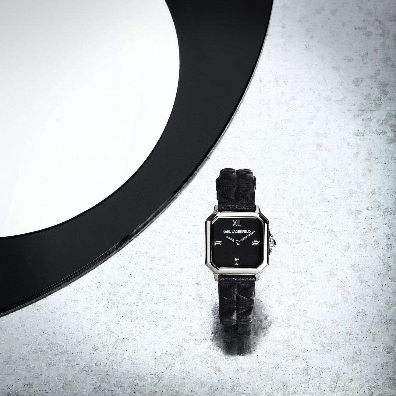 Karl Lagerfeld Karl Lagerfeld Square Classics R0551102502 женские часы черный циферблат на запястье