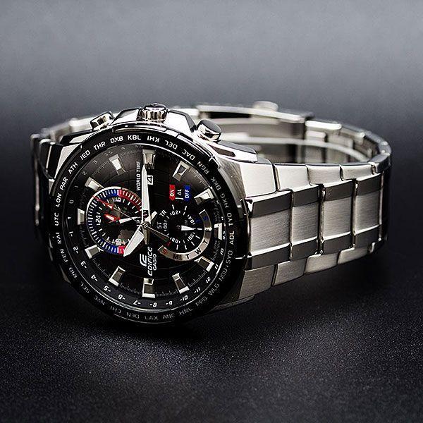 Casio Casio Edifice EFR-550D-1A, edifice япония мужские часы на браслете 18-каратное желтое золото боковой вид
