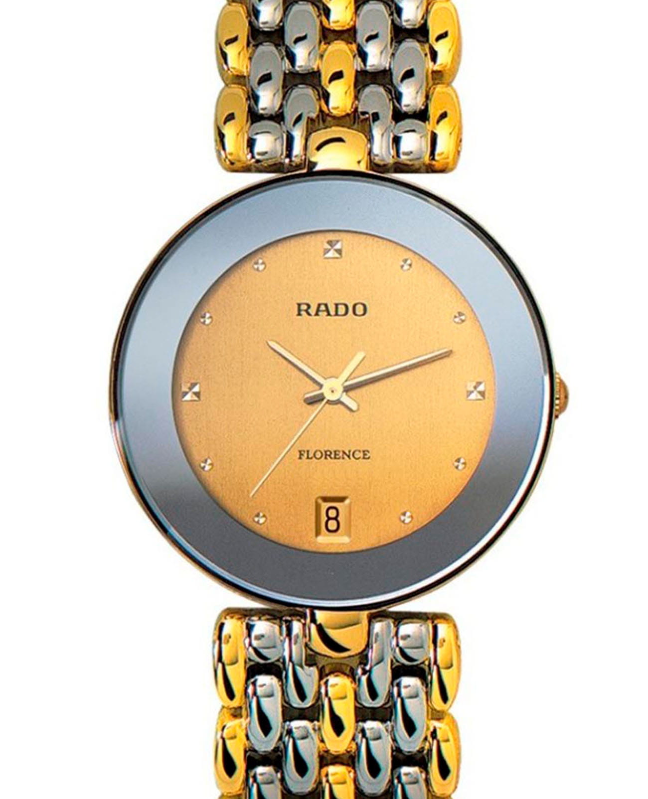 Rado Rado Florence R48793253, florence швейцария мужские часы на браслете нержавеющая сталь с pvd-покрытием боковой вид