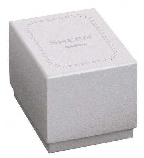 Casio Casio Sheen SHE-3059SPG-9A кварцевые женские часы часы крупный план оранжевый циферблата