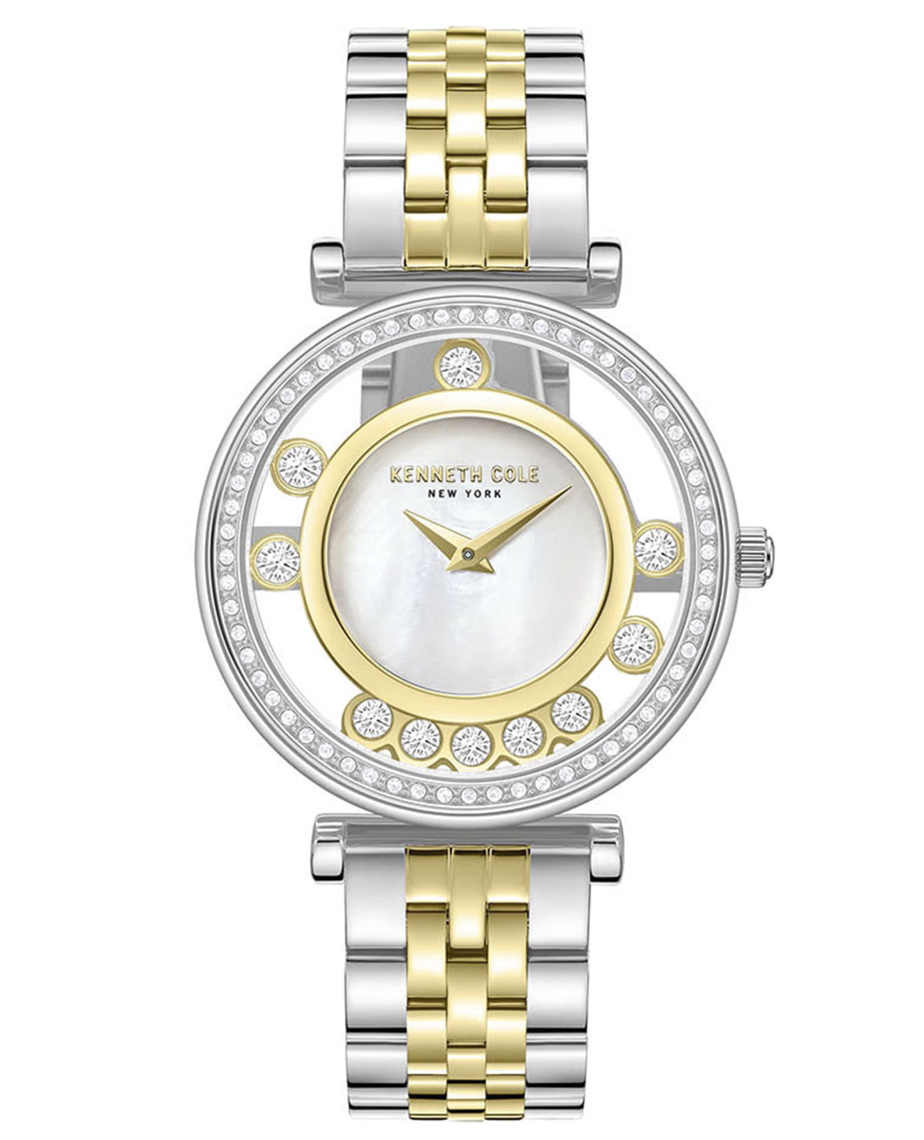 Kenneth Cole Kenneth Cole Modern Classic KCWLG0061201  KCWLG0061201 кварцевые женские часы белый циферблат, браслет нержавеющая сталь с ip-покрытием — вид спереди