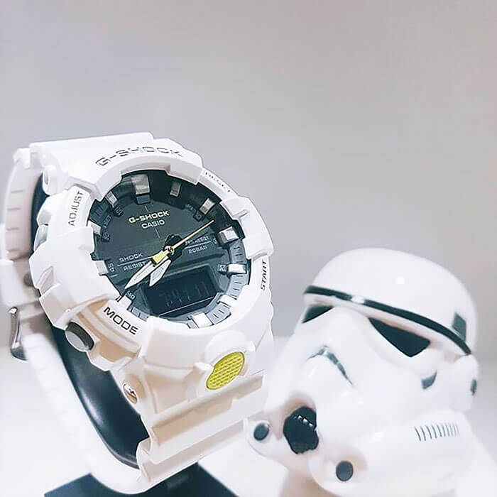 Casio Casio G-Shock GA-800SC-7A, g-shock япония мужские часы на браслете полимер боковой вид