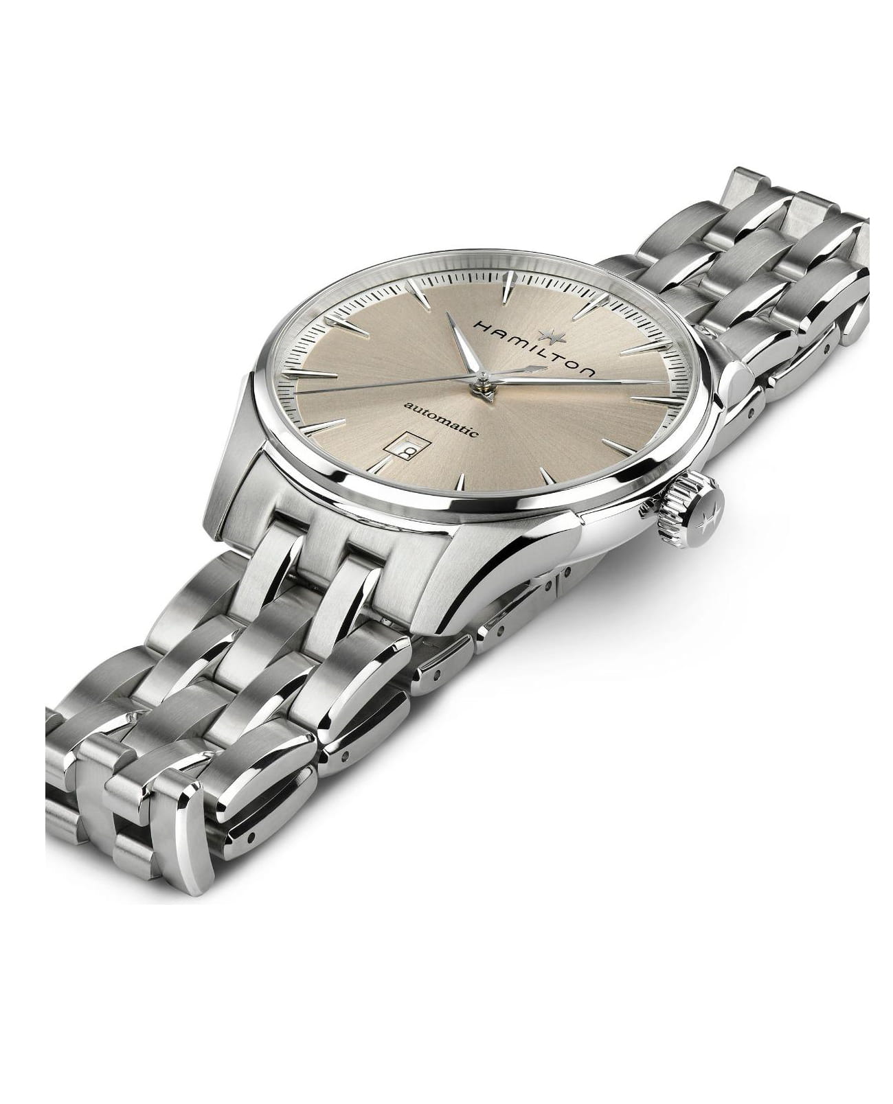 Hamilton Hamilton Jazzmaster Gents Auto H32475120,  швейцария мужские часы на браслете нержавеющая сталь боковой вид