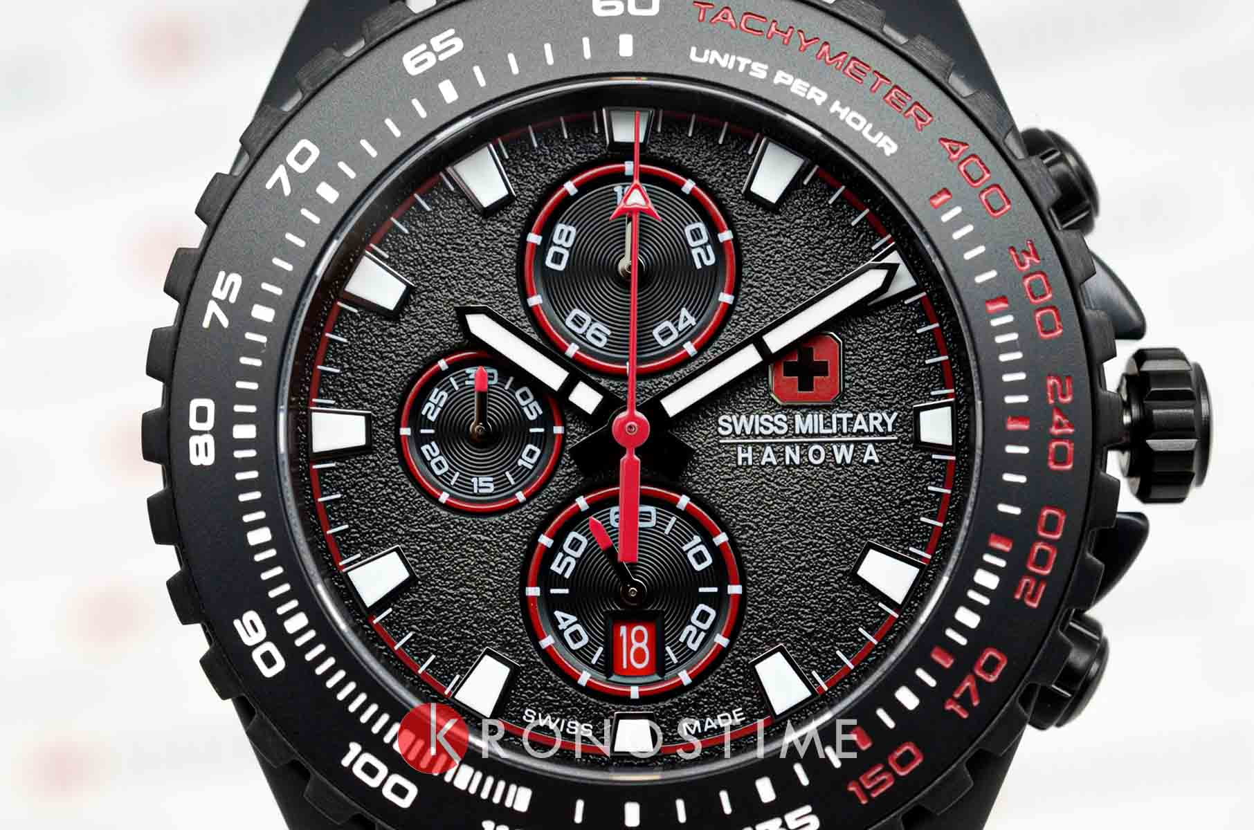 Swiss Military Hanowa Swiss Military Hanowa Stone Marten SMWGC0001832 мужские часы черный циферблат на запястье