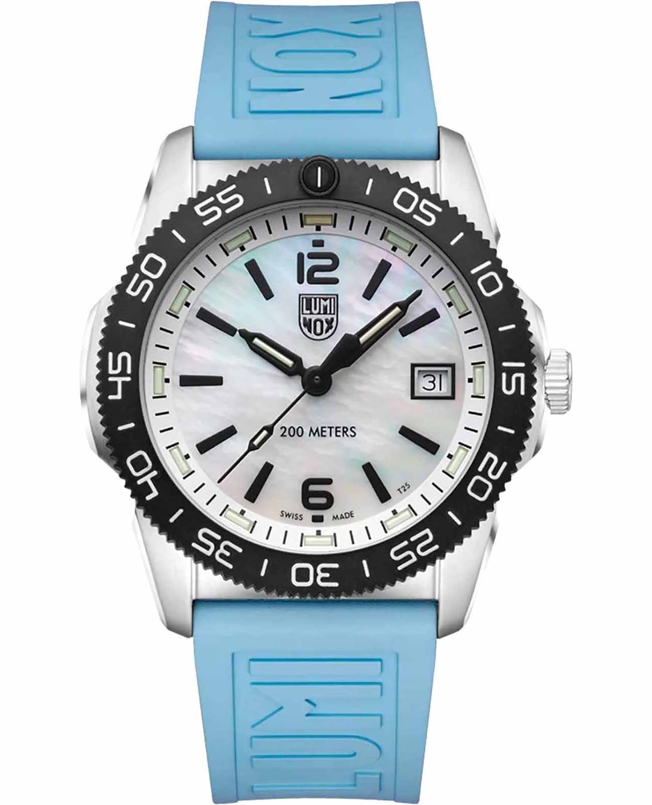 Luminox Luminox Pacific Diver XS.3124M  XS.3124M кварцевые мужские часы перламутровый циферблат, браслет каучук — вид спереди