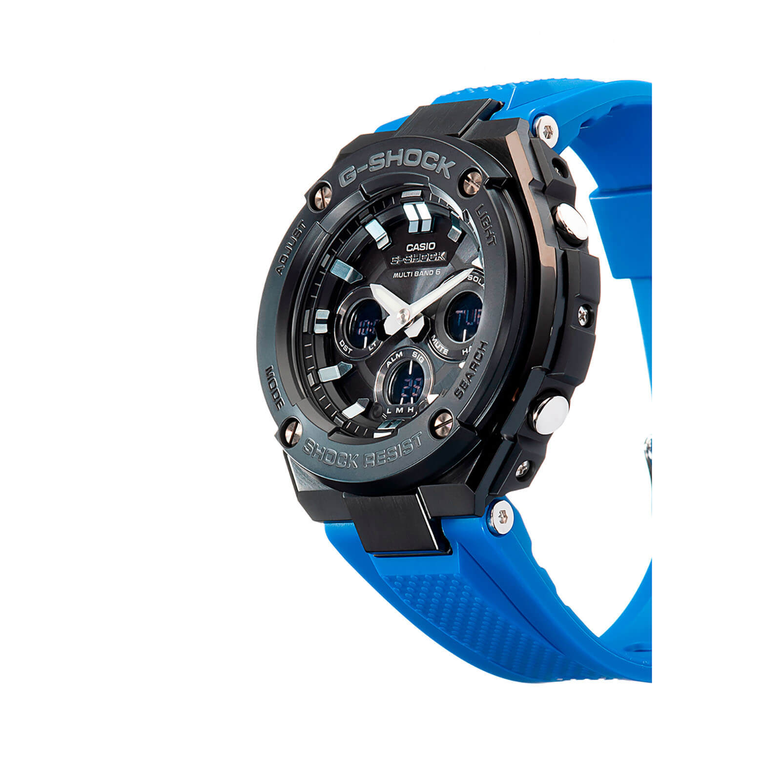 Casio Casio G-Shock GST-W300G-2A1 электронные мужские часы часы крупный план черный циферблата