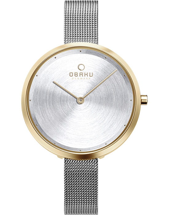 Obaku Obaku V227LXGIMC  V227LXGIMC кварцевые женские часы серебристый циферблат, браслет нержавеющая сталь — вид спереди