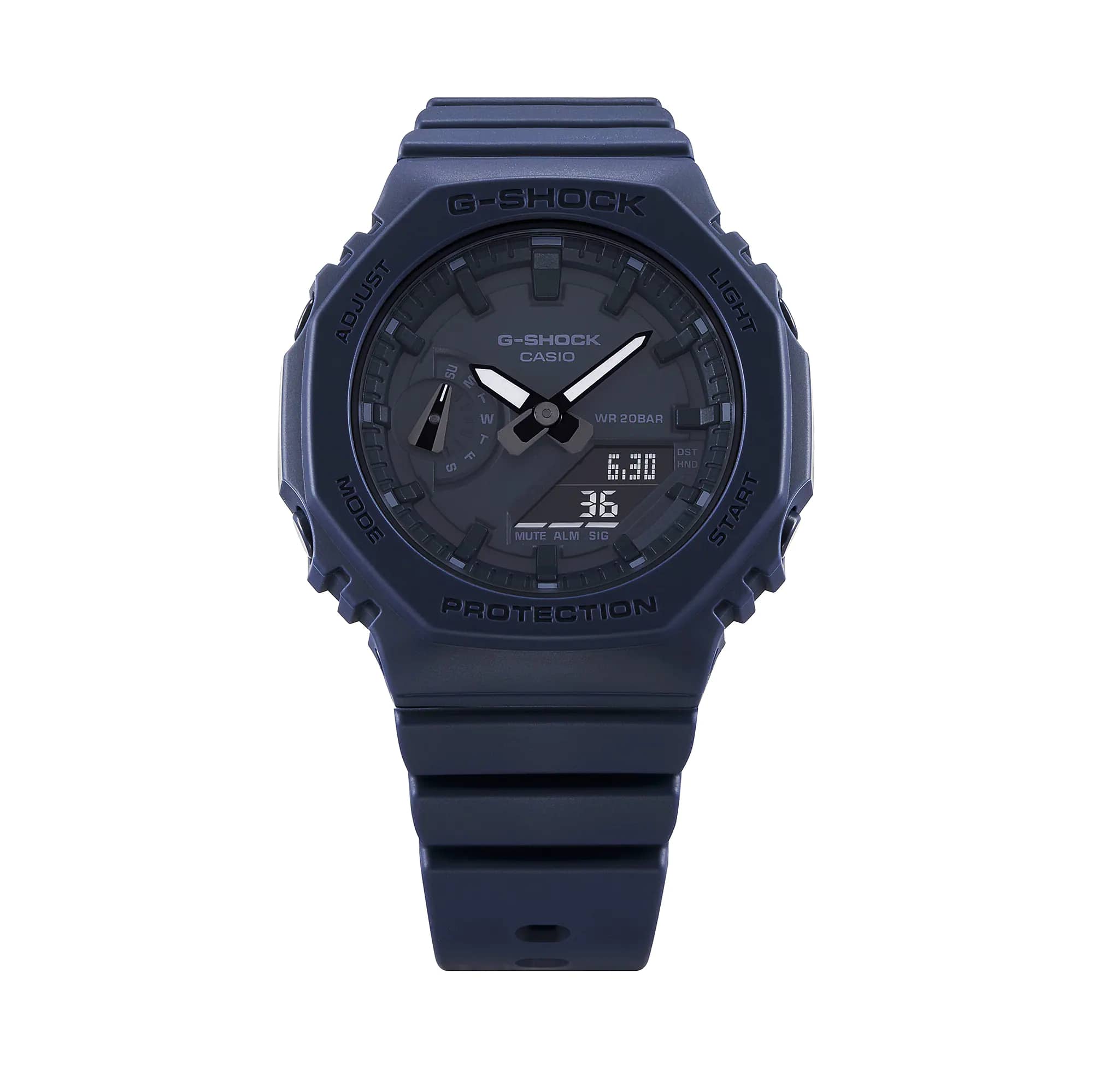 Casio Casio G-Shock GMA-S2100BA-2A1 электронные женские часы часы крупный план синий циферблата