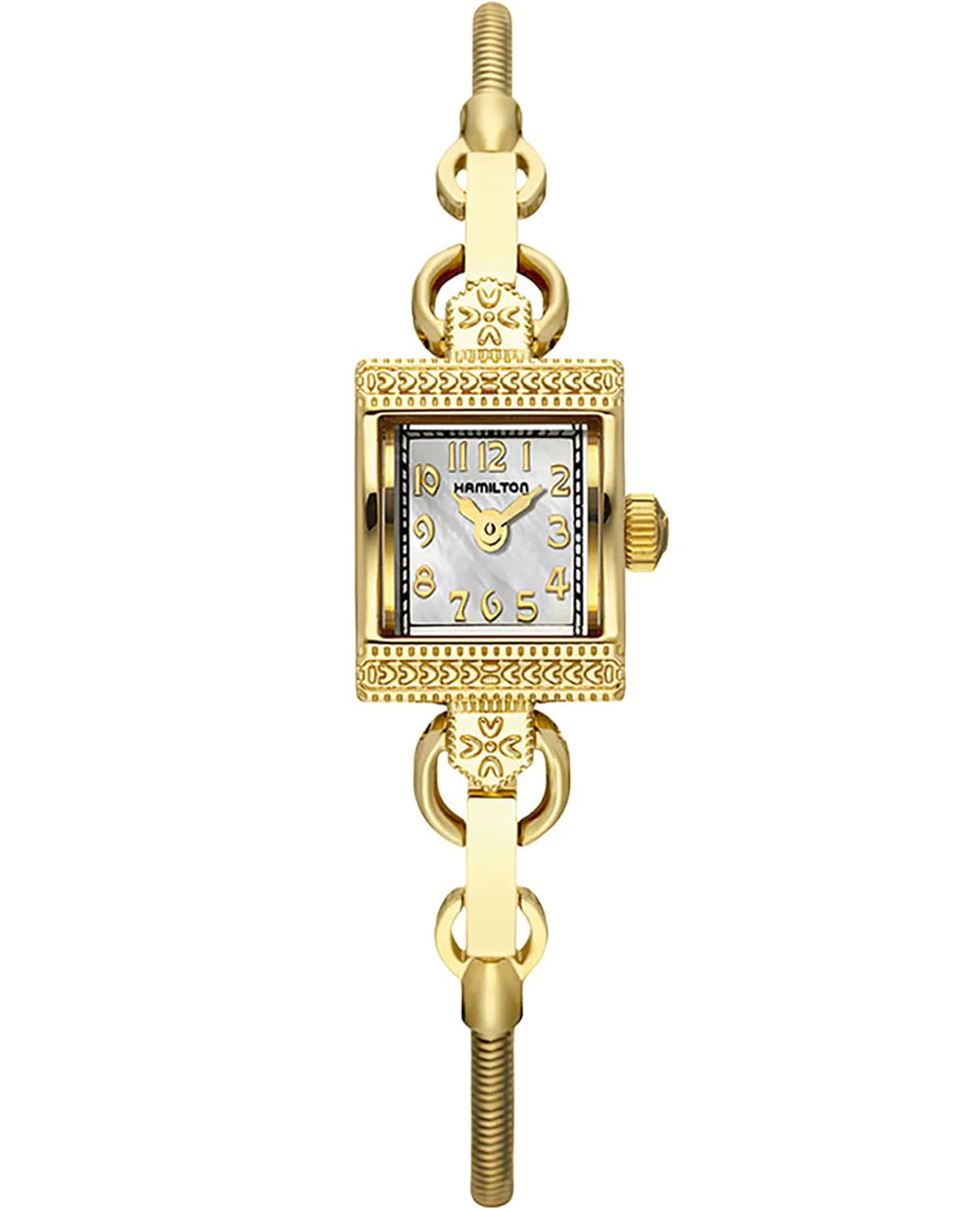 Hamilton Hamilton American Classics Lady H31231113  H31231113 кварцевые женские часы перламутровый циферблат, браслет нержавеющая сталь с pvd-покрытием — вид спереди