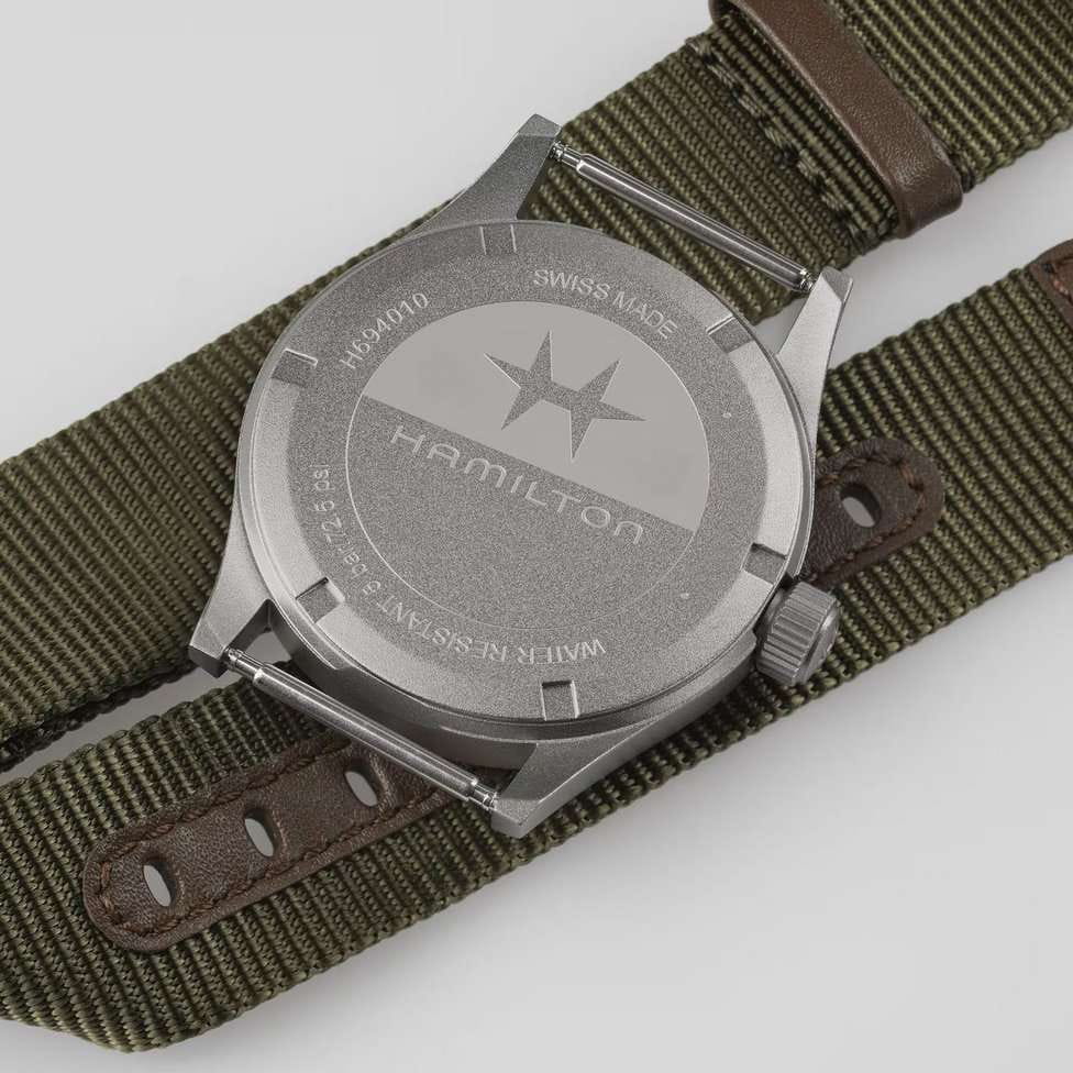 Hamilton Hamilton Khaki Field Quartz 38mm H69401910  - задняя крышка сталь корпуса, швейцария часы