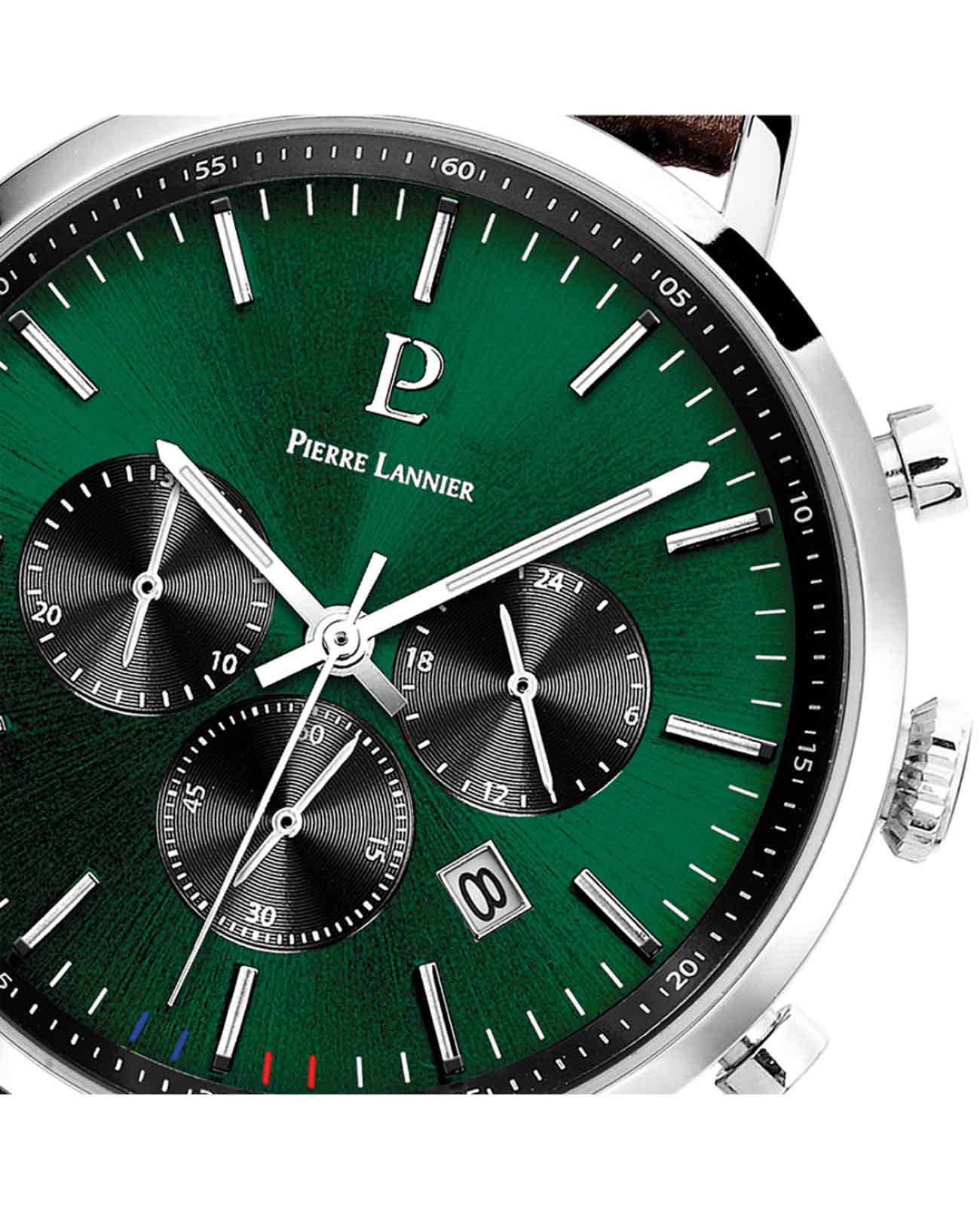 Pierre Lannier Pierre Lannier Baron 219G164,  франция мужские часы на браслете кожаный боковой вид