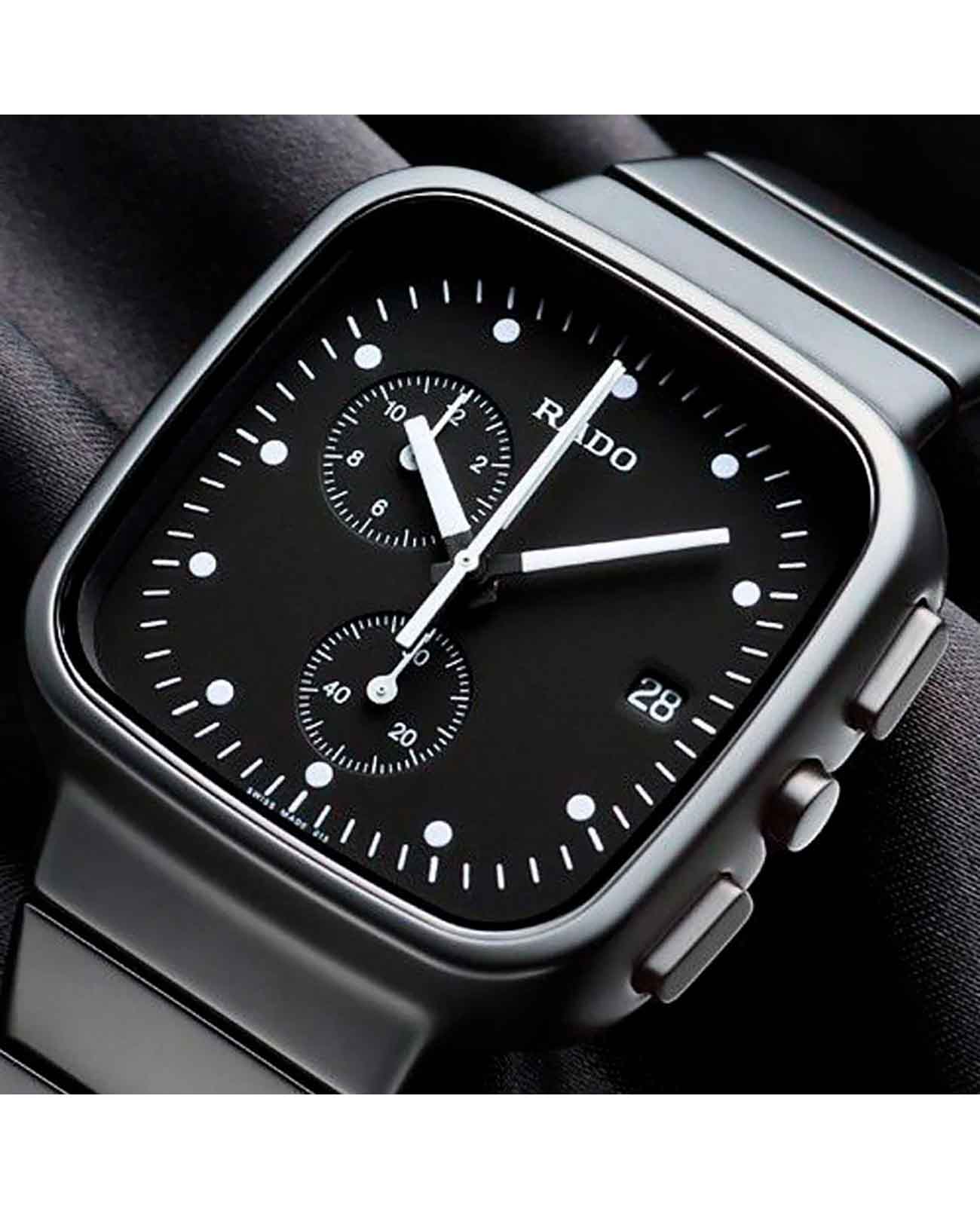 Rado Rado R5.5 R28388152,  швейцария мужские часы на браслете высокотехнологичная плазменная керамика боковой вид