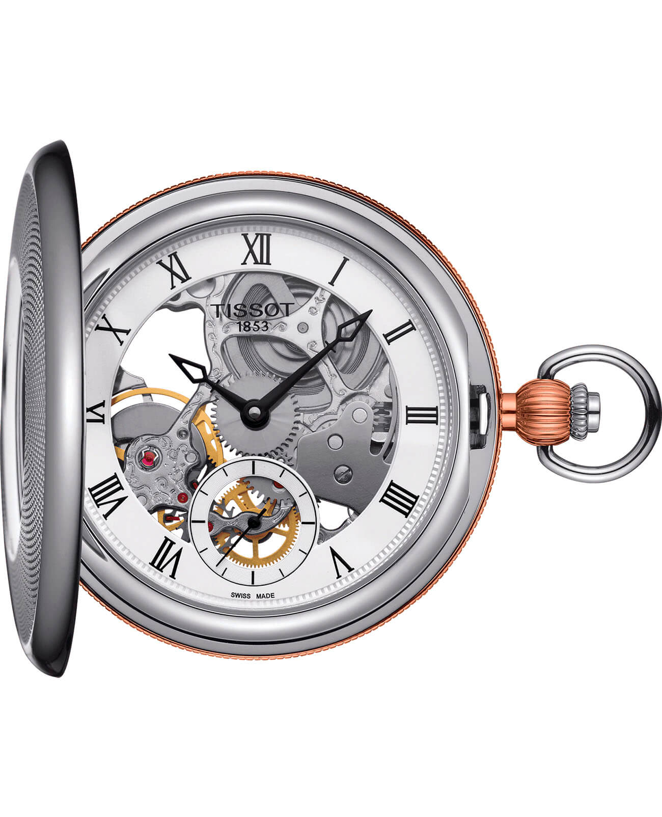 Tissot Tissot Bridgeport Mechanical Skeleton T859.405.29.273.00 Bridgeport T8594052927300 механические мужские часы белый циферблат, браслет не выбрано — вид спереди