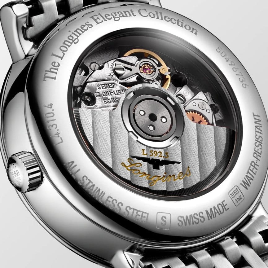 Longines Longines Elegance Elegant Collection 29 мм L4.310.4.80.6, elegant collection швейцария женские часы на браслете нержавеющая сталь боковой вид