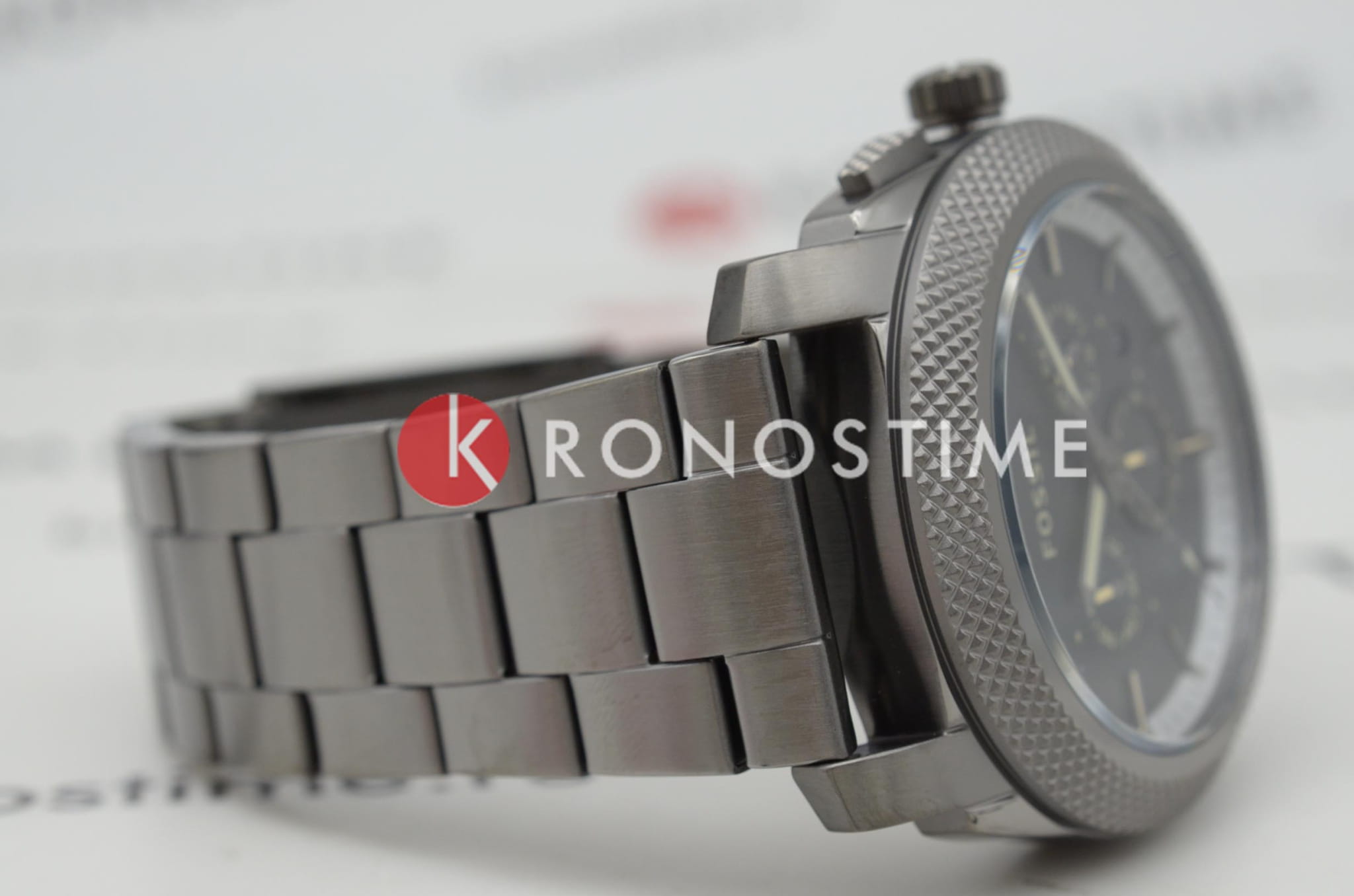 Fossil Fossil Machine FS5172 мужские часы серый циферблат на запястье
