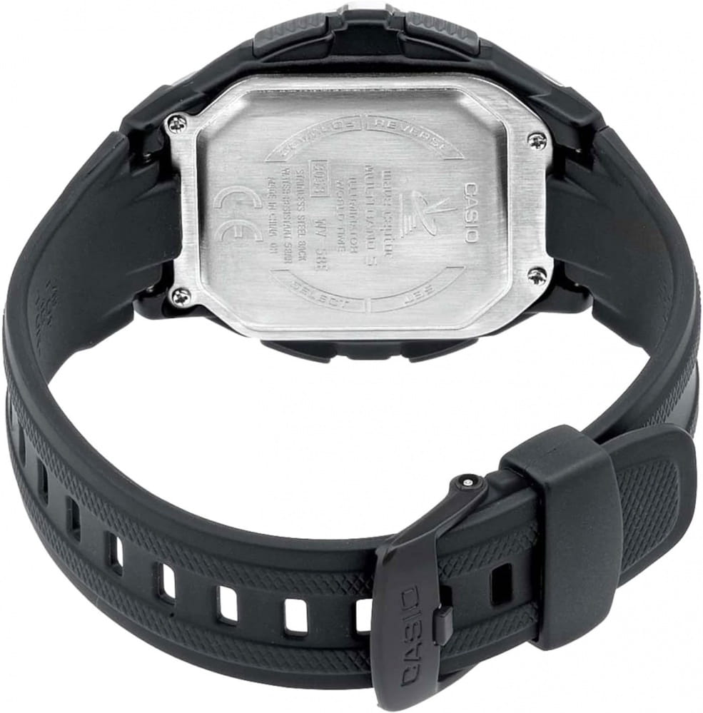Casio CASIO WV-58R-1AEF,  япония мужские часы на браслете карбон + полимер боковой вид