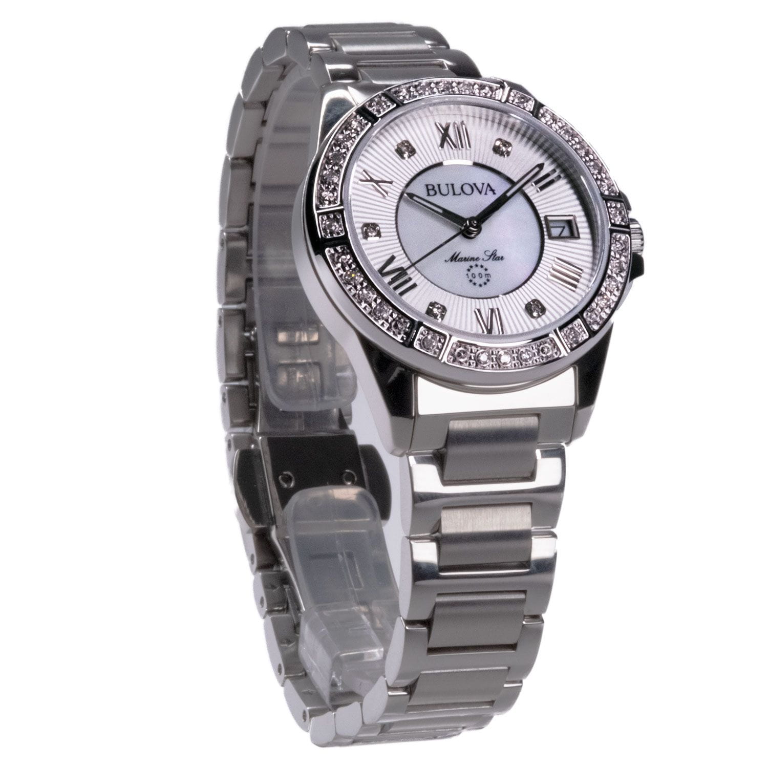 Bulova Bulova Marine Star 96R232 , наручные женские часы фото под углом