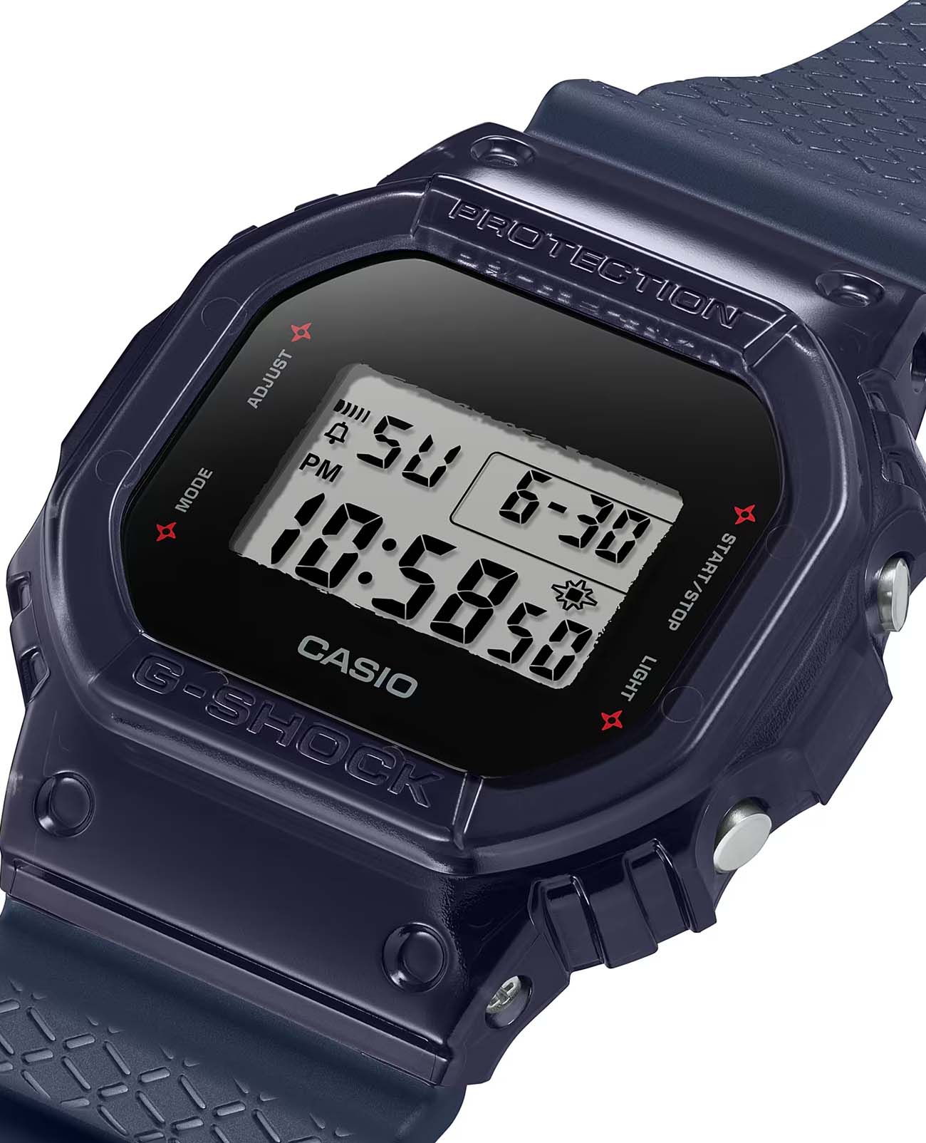 Casio Casio G-Shock DW-5600NNJ-2, g-shock япония мужские часы на браслете пластик боковой вид