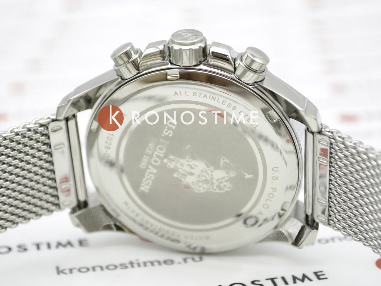 U.S. Polo Assn. U.S. Polo Assn. Crossing USPA1028-08 кварцевые мужские часы часы крупный план зеленый циферблата